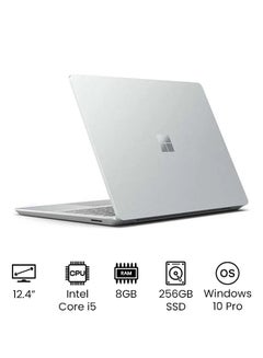 Buy Surface Laptop Go With 12.4-Inch PixelSense Display, Core i5 1035G1 Processer/8GB RAM/256GB SSD/Intel UHD Graphics/Windows 10 Pro/International Version English Platinum in Saudi Arabia