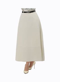 اشتري Casual Half Circle Crepe Skirt Beige في مصر