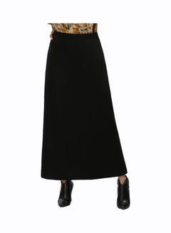 اشتري Casual Half Circle Crepe Skirt Black في مصر