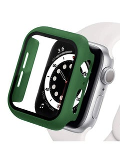 Buy Protective Case Cover With Tempered Glass Screen Protector For 40mm Apple Watch Series 4/5/6/SE Dark Green in UAE