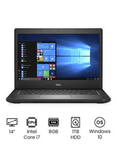 Buy Latitude 5480 Laptop With 14-Inch Full HD Display Intel Core i7 Processor/8GB RAM/1TB HDD/Intel HD Graphics 620/Windows 10/International Version English Black in UAE