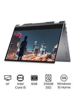 اشتري Inspiron 14 2-In-1 Laptop With 14-Inch Touchscreen Full HD Display, Core i5 Processer/8GB RAM/256GB SSD/Intel UHD Graphics/Windows 10 Home English Grey في الامارات
