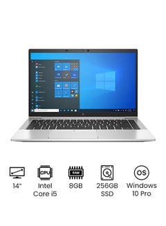 Buy EliteBook 840 G8 With 14-Inch Full HD Display, Intel Core i5 processor/8GB RAM/256GB SSD/Intel Intergrated Graphics/ Windows 10 English English Silver in UAE