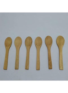 اشتري Wooden Soup Spoon Set Of 6 Pieces Beige في مصر