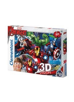 Buy 104-Piece 3D Vision The Avengers Jigsaw Puzzle 20606 in Saudi Arabia