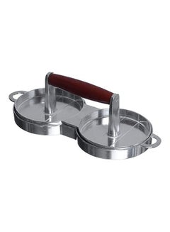 Buy Burger Press 2 Pack With Wooden Handle Silver in Egypt