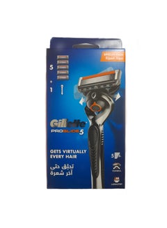 Buy Fusion Proglide Flexball Razor With 4 Refill Blade Cartridges Silver/Black in Egypt