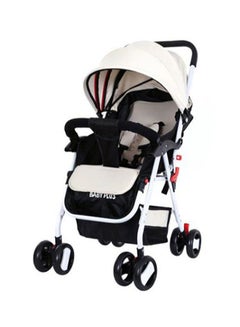 Buy Lightweight Adjustable Baby Stroller With Compact And Reversible Handlebar, Safety Belt, Wheels, Suspension in UAE