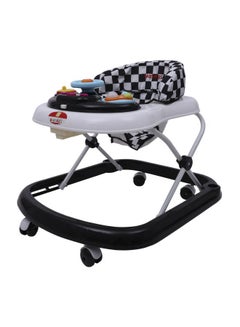 Buy Foldable Comfortable Safe Round Corner Baby Walker With Attractive Toys And Entertaining Music in UAE