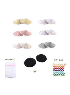 Buy Pack Of 14 Organic 3D Washable Breast Pads PLus Laundry And Storage Bag in UAE