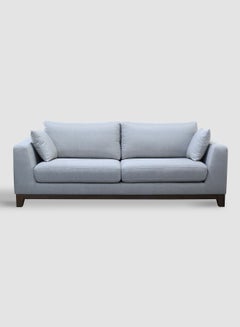 Buy Sofa Upholstered Fabric and Wood base Couch - 3 Seater Sofa Relaxing Sofa - Light Grey 2250*970*840mm in UAE