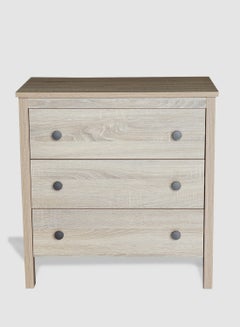 Buy Bedroom Dresser Makeup Vanity - Storage Organizer Wide Chest - Frigg Collection - 3 Drawer Dresser For Hairstyle- Beige 700*450*720mm in Saudi Arabia