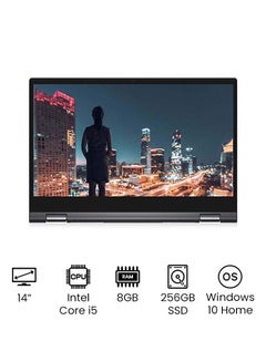اشتري لابتوب إنسبايرون 5406 قابل للتحويل 2 في 1 بشاشة بدقة كاملة الوضوح مقاس 14 بوصة، معالج كور i5/ذاكرة رام سعة 8 جيجابايت/محرك أقراص SSD سعة 256 جيجابايت/بطاقة رسومات مدمجة/ويندوز 10 هوم اللغة الإنجليزية رمادي في الامارات