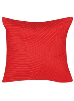 Buy Square Shaped Polyester Modern Decorative Cushion Cover Red 40X40cm in UAE