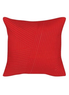 Buy Square Shaped Decorative Pretty Polyester Cushion Cover Red 40X40cm in UAE