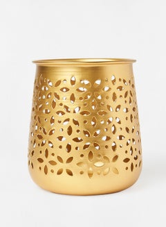 Buy Durable Stylish Decorative Candle Holder Gold 12x13cm in Saudi Arabia