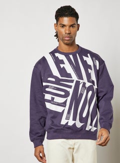 Buy Printed Sweatshirt Purple in UAE