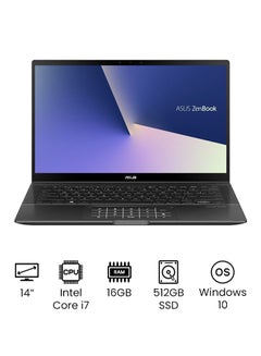 اشتري ZenBook 14 Laptop With 14-Inch Full HD Display, 10th Gen Core i7 Processer/16GB RAM/512GB SSD/Intel UHD Graphics/Windows 10 /International Version اللغة الإنجليزية لون رمادي رصاصي في الامارات