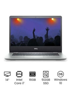 Buy Inspiron 5493 Laptop With 14-Inch Full HD Display, Intel Core i7-1065G7 Processer/16GB RAM/512GB SSD/2GB Nvidia GeForce MX230 Graphics/Windows 10 English Platinum Silver in UAE