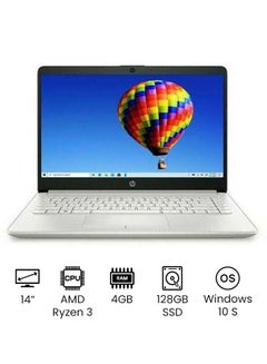 Buy 14-dk1032 Laptop With 14-Inch Full HD Display,AMD Ryzen 3 3250U Processer/128GB SSD/4GB RAM/Intel UHD Graphics/Windows 10S /International Version English/Arabic Silver in UAE