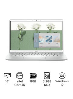 Buy Inspiron 5401 Laptop With 14-Inch Full HD Display, Core i5 Processer/8GB RAM/512GB SSD/2GB Nvidia MX 330 Graphic Card/Windows 10 English Silver in UAE