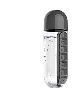 Buy 2 In 1 Sport Water Bottle With 7 Grids Daily Pill Box Organizer Multicolor 600ml in Egypt