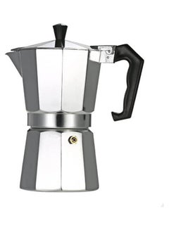 Buy 3-Cup Aluminum Espresso Percolator Coffee Stovetop Maker Mocha Pot For Use On Gas Or Electric Stove Silver in Egypt