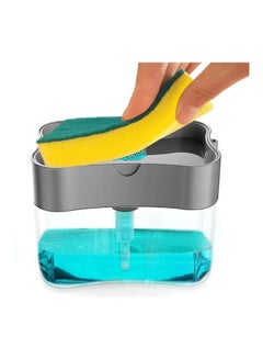 Buy Monico Soap Dispenser Pump Durable & Rust Proof 2 In 1 Kitchen Sponge Holder Multicolour in Egypt