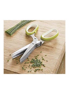 Buy Multifunction Vegetables Scissor Silver Green 24x11cm in Egypt