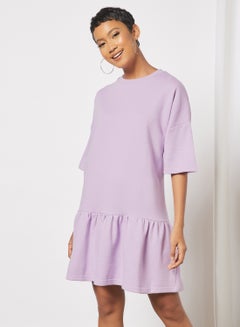 Buy Jersey Sweater Dress Purple in UAE