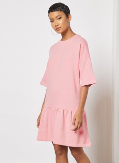 Buy Jersey Sweater Dress Pink in UAE