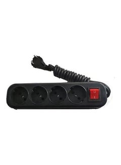 Buy Power Strip Joint 4 Sockets With a Power Button Black 1.5meter in Egypt