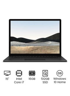Buy Surface Laptop 4 With 15-Inch Pixelsense Display, Core 11th Gen i7-1185G7 Processor/16GB RAM/512GB SSD/Windows 10 Home/ English/Arabic Black in UAE