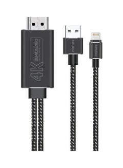 Buy 4K High Definition Lightning Connector to HDMI Cable Black in UAE