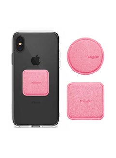 اشتري Magnetic Mount Replacement Metal Plate Kit 3M Adhesive Pads For Magnet Phone Car Mount (Pack Of 2) Pink في الامارات