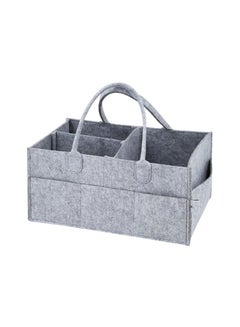 Buy Baby Diaper Changing Organizer Basket Nursery Diapers Table Caddy Bag - Grey in Saudi Arabia