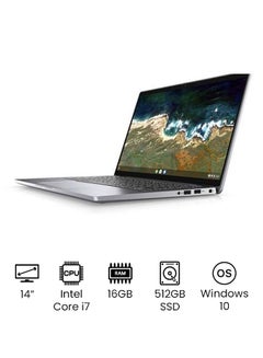 Buy Latitude 7410 Laptop With 14-Inch Full HD Display, Corei7 Processer/16GB RAM/512GB SSD/Intel UHD Graphics/Windows 10 /International Version English Silver Aluminum in UAE