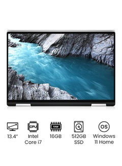 Buy XPS 13 9310 Convertible 2-In-1 Laptop With 13.4-Inch Full HD Display, Core i7-1165G7 Processor / 16GB RAM / 512GB SSD / Intel Iris Xe Graphics / Win 11 Home /International Version English/Arabic Silver in UAE