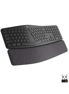 Buy Logitech ERGO K860 Wireless Ergonomic Keyboard - Split Keyboard, Wrist Rest, Natural Typing, Stain-Resistant Fabric, Bluetooth and USB Connectivity, Compatible with Windows/Mac - black in Saudi Arabia