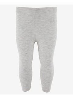 Buy Basic Solid Leggings Grey Melange in UAE