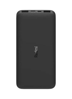 Buy 10000.0 mAh Redmi Power Bank Fast Charge 2.4A Dual Port with Micro-USB and USB-C Input Black in UAE