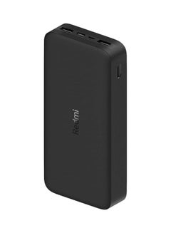 Buy 20000 mAh Redmi Power Bank Fast Charge 18W Dual Port with Micro-USB and USB-C Input Black in UAE
