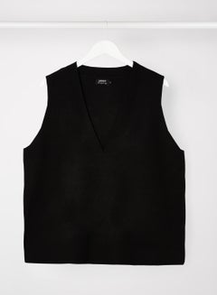 Buy V-Neck Vest Black in Saudi Arabia