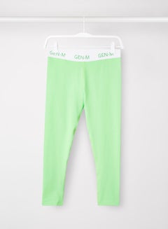 Buy Elasticated Leggings Light Green in Saudi Arabia