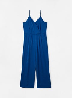 Buy Pleated Jumpsuit Blue in Saudi Arabia