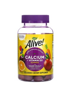 اشتري Alive Calcium Plus Vitamin D3 Gummies 60 Gummies في السعودية