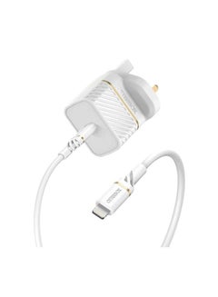 Buy UK Fast Wall Charger Bundle USB-C 18W PD + USB-C to USB-C Cable 1m White in UAE