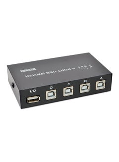 اشتري 4 Port USB 2.0 Sharing Manual Switch Box Hub 4 PCS Share Switcher 1 USB Device For Printer Scanner Camera Keyboard Black في الامارات