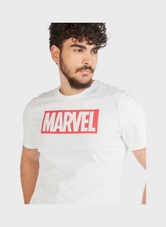 اشتري Marvel Crew Neck T-Shirt For Men White في الامارات