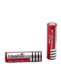 اشتري 2Pcs-Lot Ultrafire 18650 3.7V Rechargeable Battery 4000Mah Red في مصر